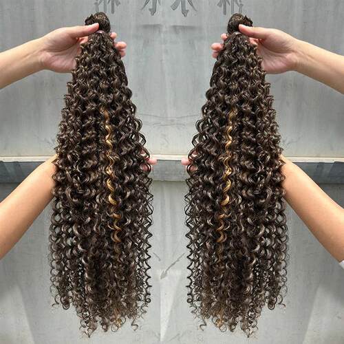Curly Hair Extensions Synthetic Hair High Quality Water Wave