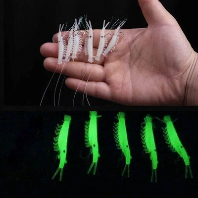 5pcs Luminous Shrimp Bait