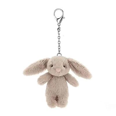 Stuffed+Animals+Cute+Cartoon+Rabbit+Keychain+Love+Pompom+Tri