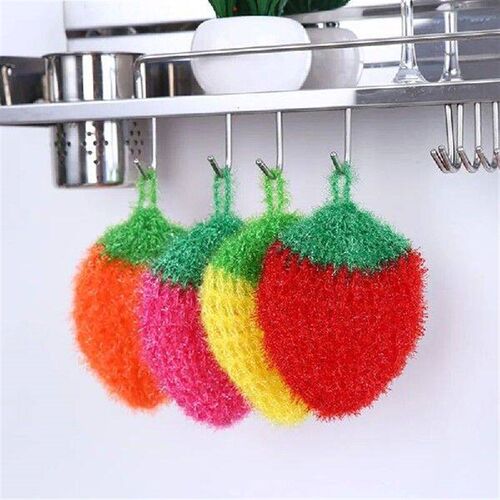 Fruit Dish Sponge Scouring Pad Clean Non-scratch Scrubber