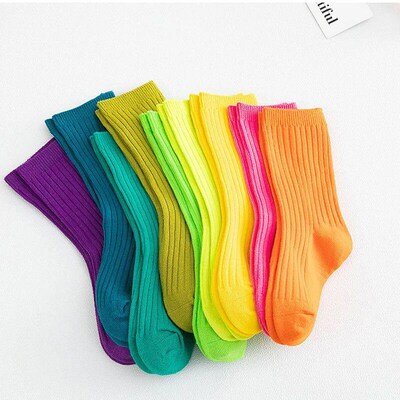 3 Pairs Autumn Winter Children Socks Boys Girls Soft Double