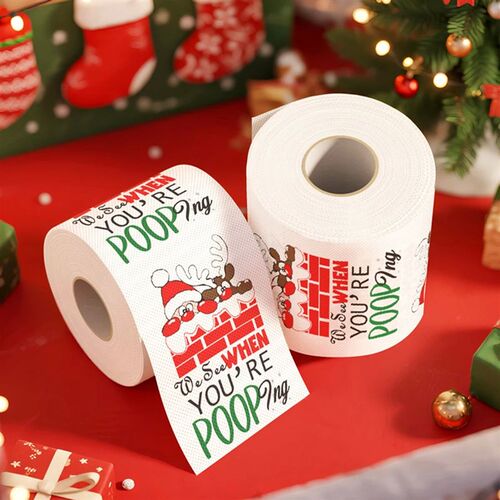 Christmas Toilet Roll Paper Happy 2026 New Year Christmas Su