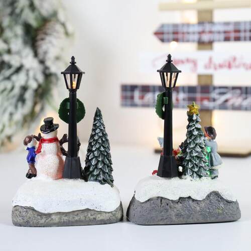 Christmas Decorations Resin Small House Micro Landscape Resi