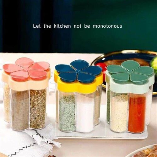 5-in-1 BBQ Spice Bottle Plastic Salt Can Pepper Shaker