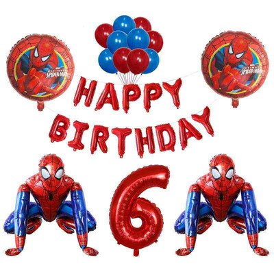 3D Foil super hero Balloon spiderman Birthday Party Decorati