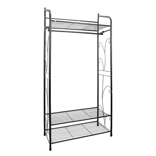 Heavy Duty Clothes Rail Clothes Rack Black Metal Garment Rac
