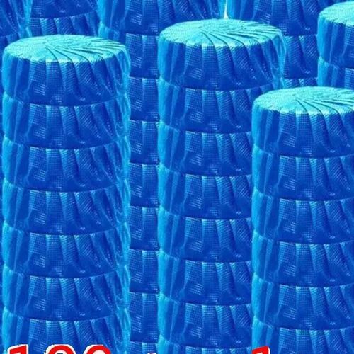 60pcs Blue Bubble Automatic Toilet Cleaner Tablet Blocks Loo