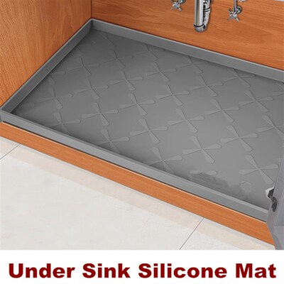 Under Sink Mat Silicone Protector Drawer Shelf Cabinet Liner