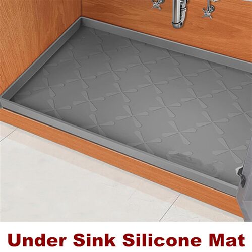 Under Sink Mat Silicone Protector Drawer Shelf Cabinet Liner