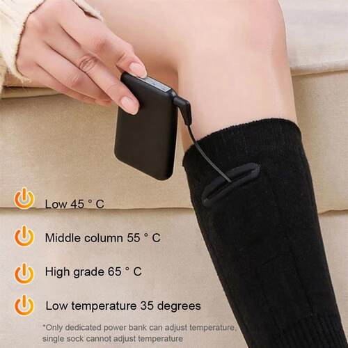 Electric Thermal Socks Washable Rechargable Winter Foot Warm