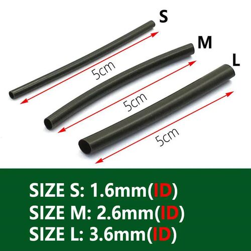 30PCS Carp Fishing Accessories Silicone Carp Ronnie Rig Tube