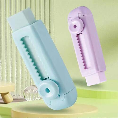 Creative Retractable Push Pull Eraser Student Writing Drawin