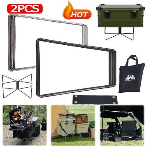 Camping Foldable Metal Stand Carbon Steel Iron Storage Box