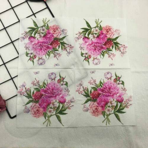 Colourful Napk Printed Square Paper Napk Restaurant Floral F