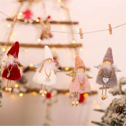 Christmas Decorations Plush Angel Pendant Creative Cute Girl