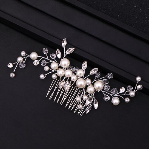 Hot Sale Silver Color Tiara Hair Combs For Women Bride Cheap