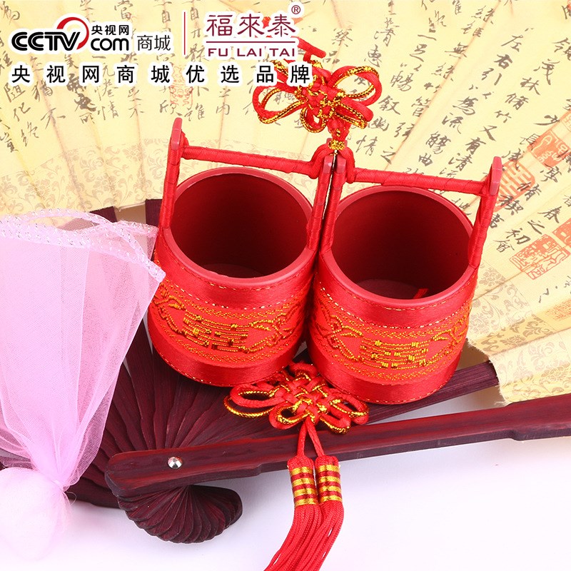 义乌厂家子孙桶婚庆礼品大号塑料喜糖盒女方结婚陪嫁喜字聚宝桶