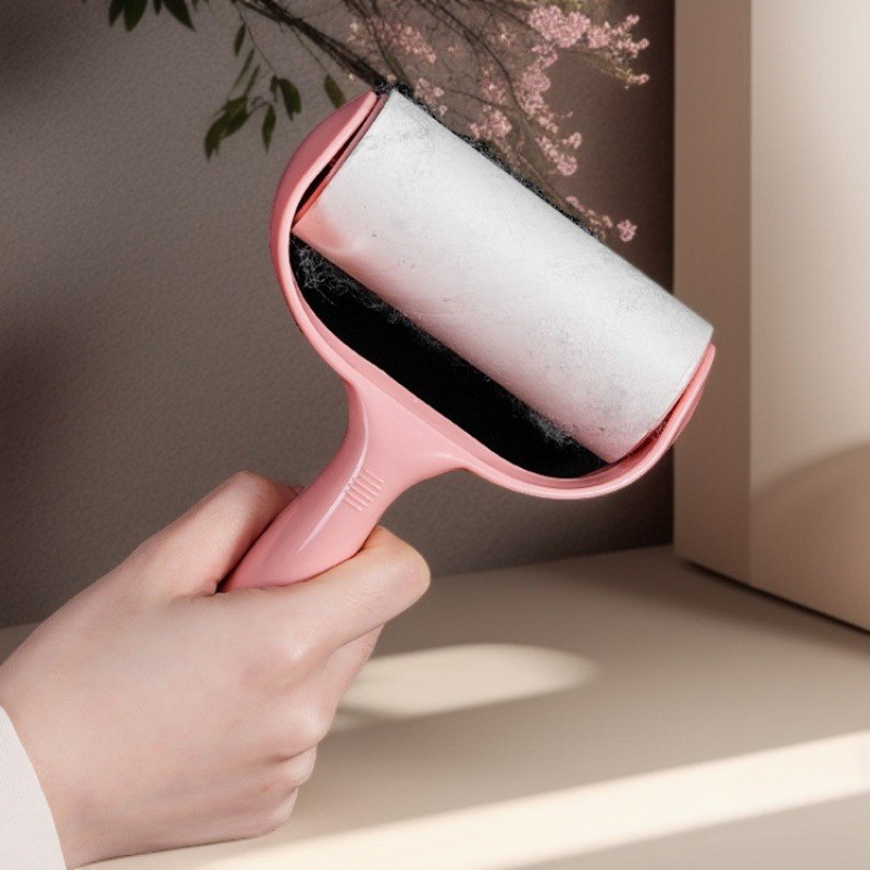 可撕式粘尘纸滚筒粘毛器衣服粘毛除尘纸沾衣物除毛刷除毛球器