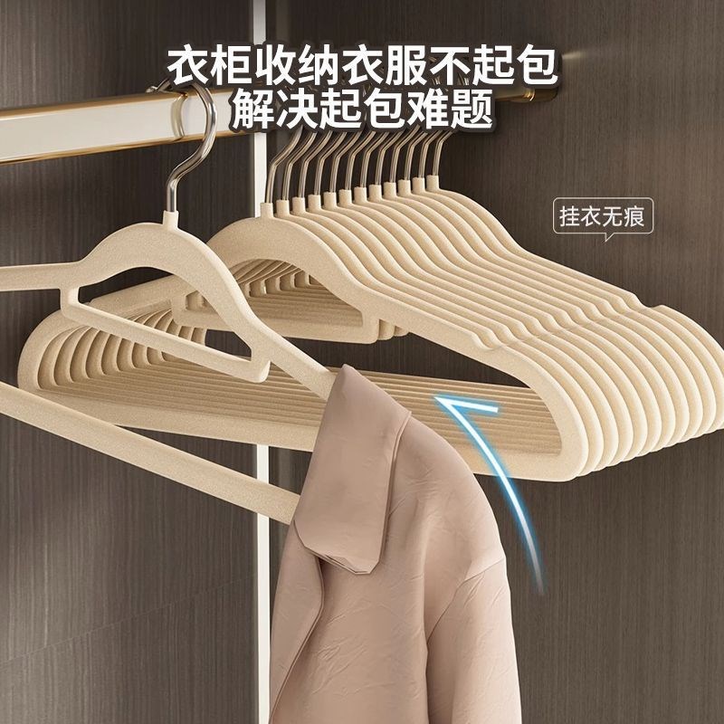无痕防滑衣架家用挂衣无痕防宿舍防滑晾衣架卧室师收纳衣服撑子