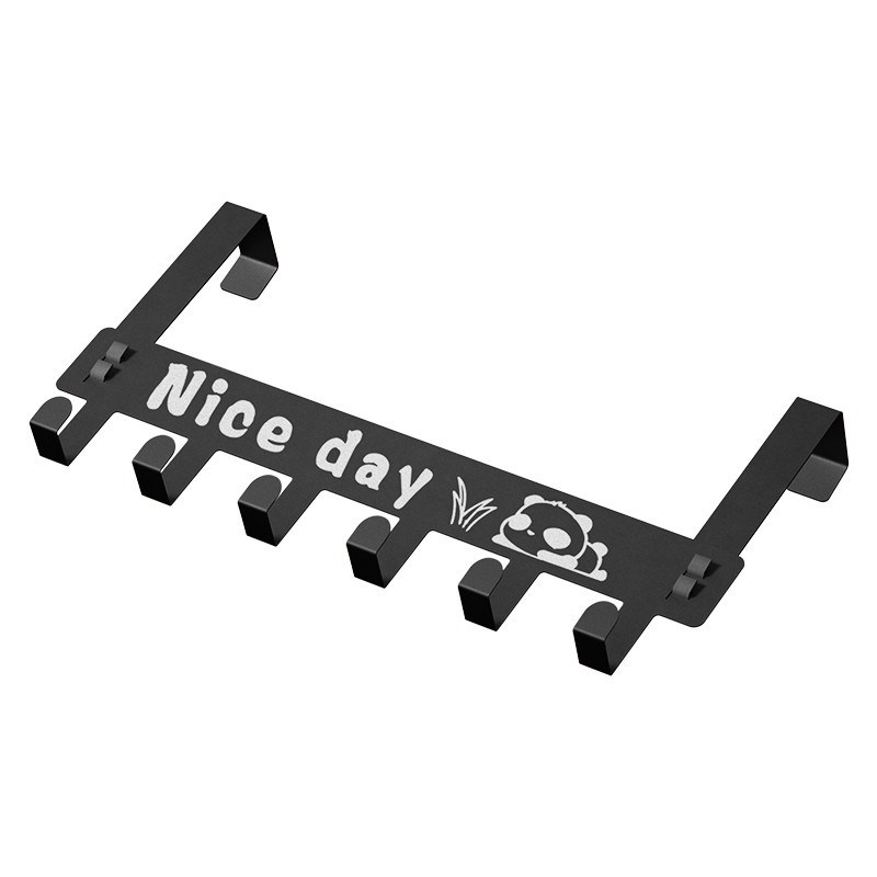 卡通门后挂钩金属6连门衣服挂架免钉痕衣帽钩门上挂衣架挂衣钩