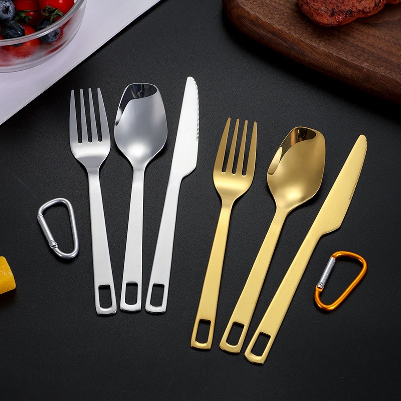 旅行创意镂空刀叉勺野营西餐刀叉勺子餐具