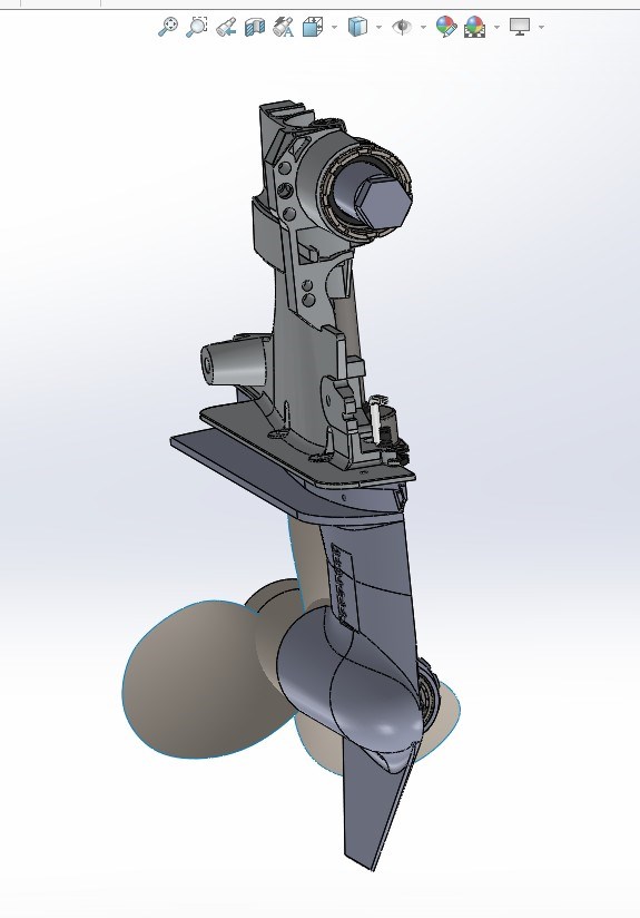 游艇艉机游艇螺旋桨 3D图纸 三维机械设计solidworks模型参考资料