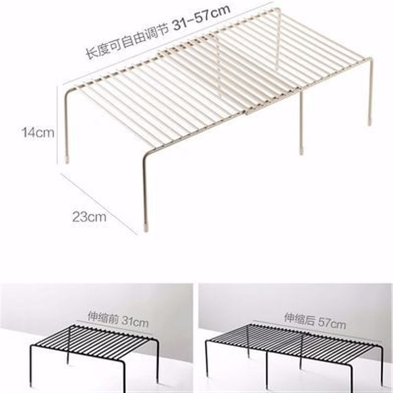 多功能伸缩组合置物架衣服收纳架厨房调料整理架铁艺置物架