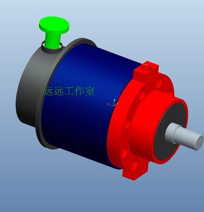 说明机械设备solidworks素材 sw模型 斜盘式 轴向柱塞泵设计CAD图