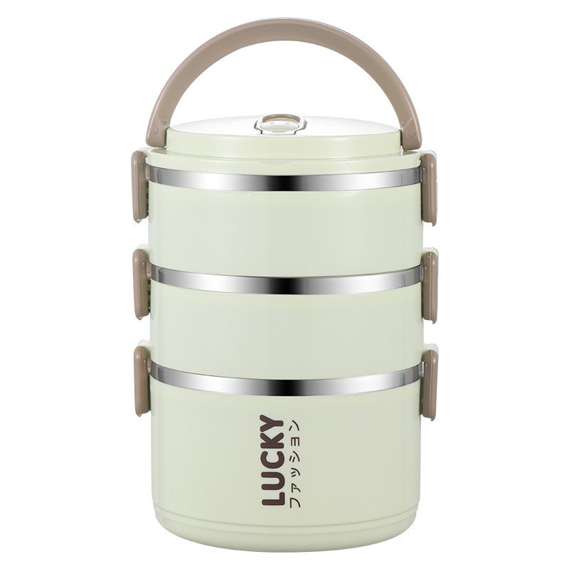 厂家饭盒不锈钢保温饭盒双层多层学生便当盒礼品印刷LOGO