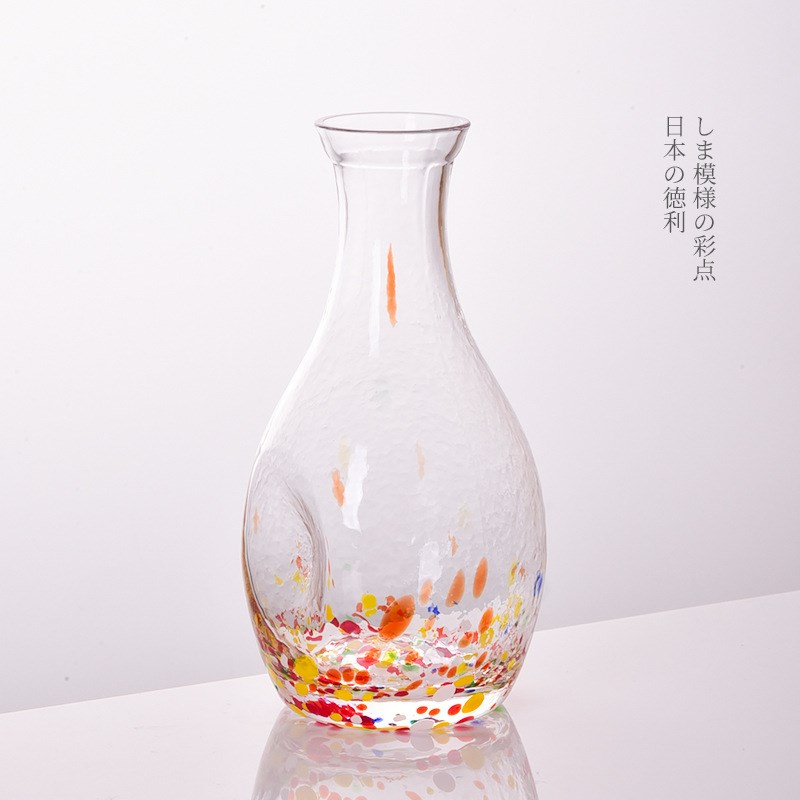 日式拇指清酒壶一壶四杯酒具套装家用高颜值彩色波点白酒杯新款