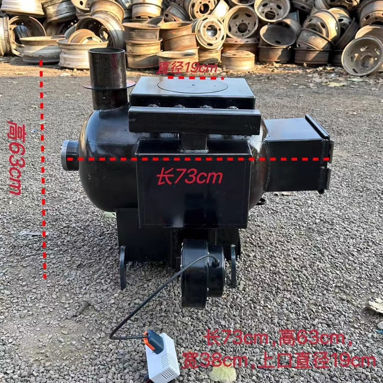 煤气罐改装柴火炉大风机农村家用柴煤颗粒两用暖风炉烧柴火取暖炉