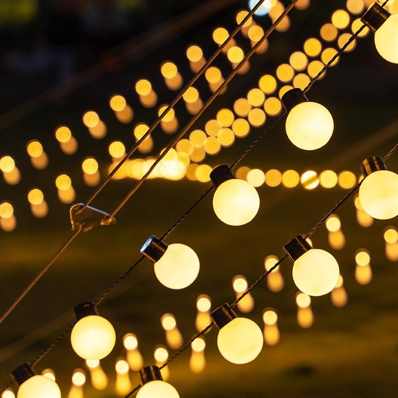 厂家LED大圆球灯串G50球泡灯户外露营氛围灯天幕帐篷防水彩灯