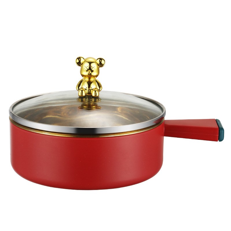 多功能手柄锅 泡面碗 水果沙拉单柄碗不锈钢304