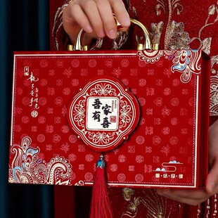 彩礼钱盒子订婚结婚礼金箱聘金盒定亲现金提亲彩礼箱20万箱子礼盒