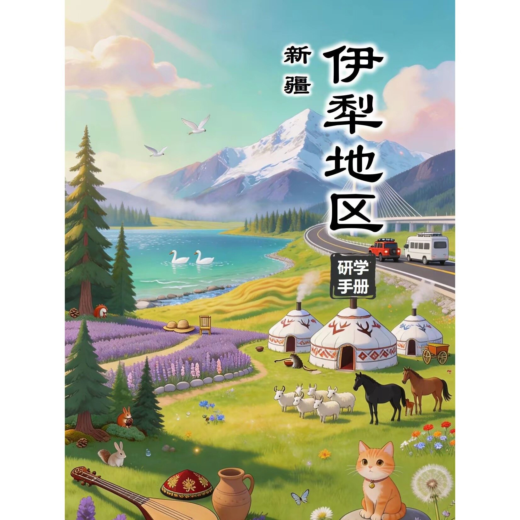新疆伊犁地区伊宁赛里木湖特克斯独库公路家庭研学手册56页电子版