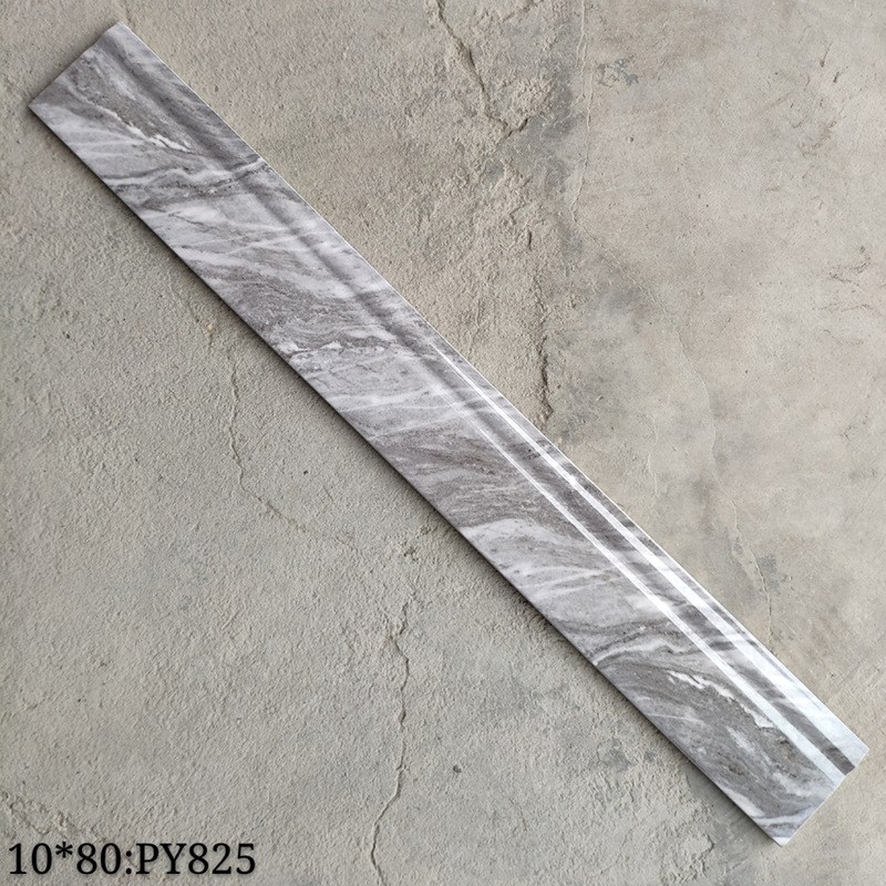 亮光釉面10f0x800仿大理石纹地脚线地线修边线客厅卧室过道踢脚线