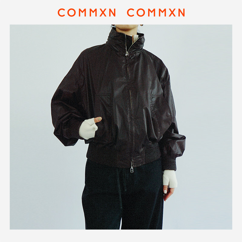 【刘雯同款】COMMXN·立领飞行员夹克可拆卸帽子宽松廓形外套女装