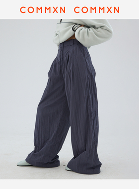 COMMXN·温暖轻旅出行裤休闲户外百搭阔腿长裤2025冬季新款女装