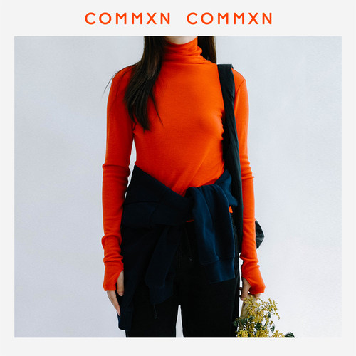 COMMXN·伸展羊毛高领衫休闲简约