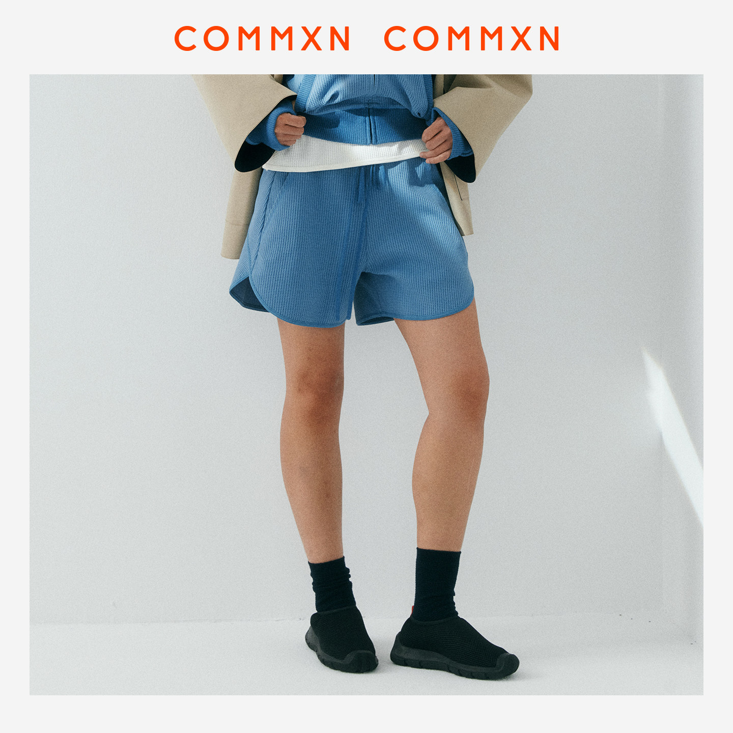 COMMXN·律动华夫格短裤运动百搭宽松休闲裤子2026春季新款女装,女装/女士精品,短裤,淘宝优惠券,粉丝福利购,淘宝优惠卷