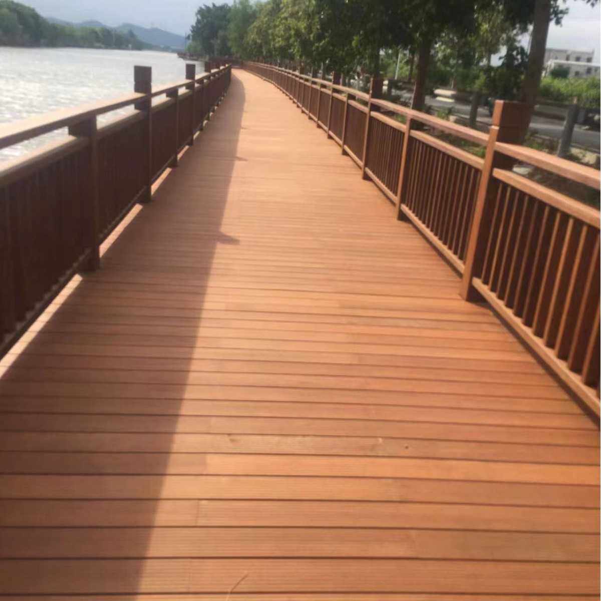 厂家直销户外高耐竹木地板 碳化防腐木地板质量保证 浅碳深碳