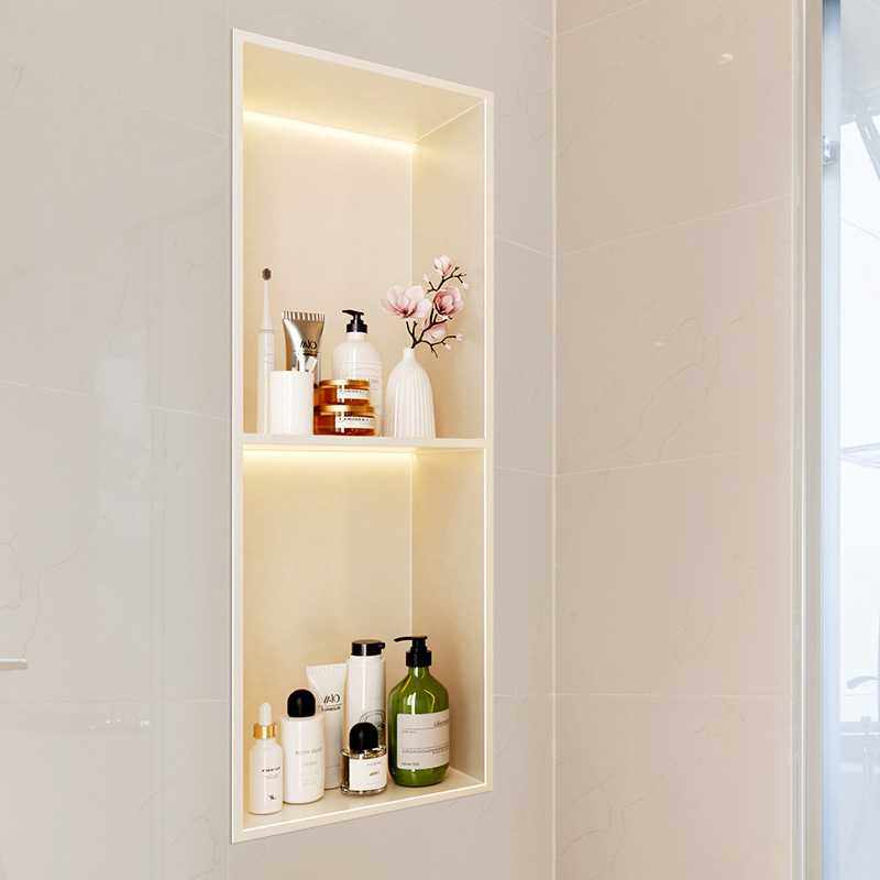 304不锈钢浴室壁龛嵌入式洗漱台金属成品卫生间淋浴房隔板置物架