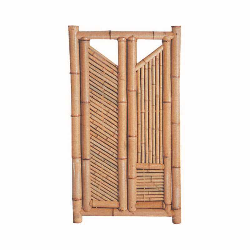 简约竹屏风乡村自建房复古围墙庭院小围栏装饰院子围栏木栅栏