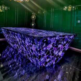 天然透光大理石玛瑙半宝石 岛台奢石背景墙玄关墙面装饰