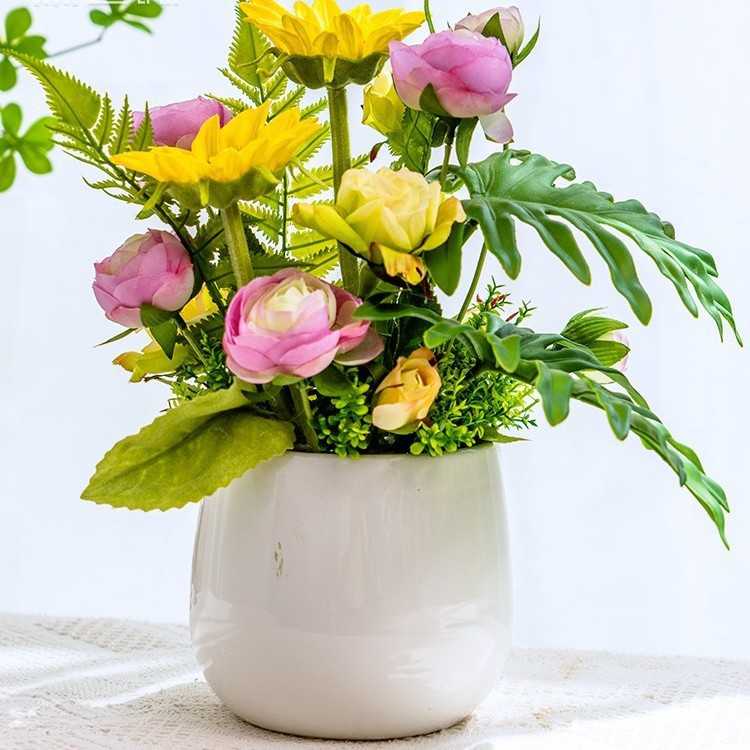 高档2024新款仿真插花套装花卉塑料假花艺客厅餐桌装饰品摆设摆件