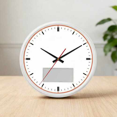 FAJ-360 time clock 白色白屏 黑色白屏圆形复古闹钟跨境热销