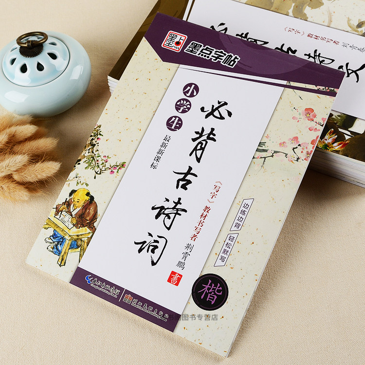 墨点新版人教版小学生必背古诗词语文练字帖儿童初学者楷书入门2500常用汉字硬笔书法临摹钢笔练字本一二三年级荆霄鹏字帖每日一练,书籍/杂志/报纸,练字本/练字板,淘宝优惠券,粉丝福利购,淘宝优惠卷