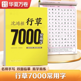 沈鸿根行草7000常用字钢笔字帖华夏万卷行草字帖成人练字行书行楷硬笔描红练字帖成年钢笔书法写字帖男生专用草书速成字帖