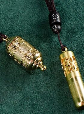 吊坠铜镂空般若菠罗蜜多心经香囊挂件嘎乌盒男女吉祥配饰