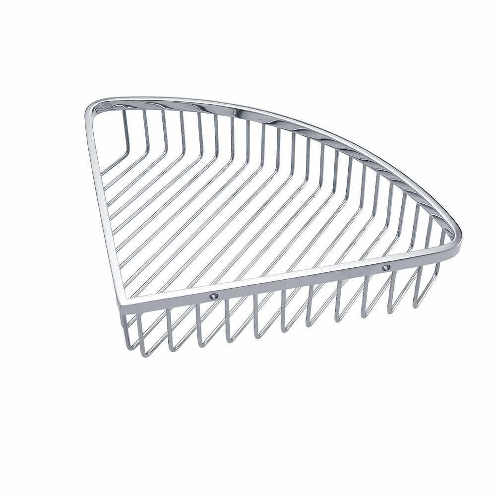 304不锈钢三角篮单层墙角浴室置物架挂卫生间淋浴房角架角篮壁挂